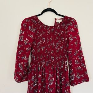 Melloday Causal Dress Red Floral